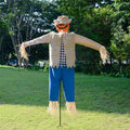 Halloween 7.5 ft Pumpkin Scarecrow Ghost Outdoor Decoration - Tall