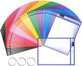 Oversized Reusable Dry Erase Pocket Sleeves 50 Pack - Classroom Ready