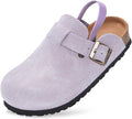 Kids Suede Clogs Toddler Clogs with Cork Footbed - Comfortable Slip On