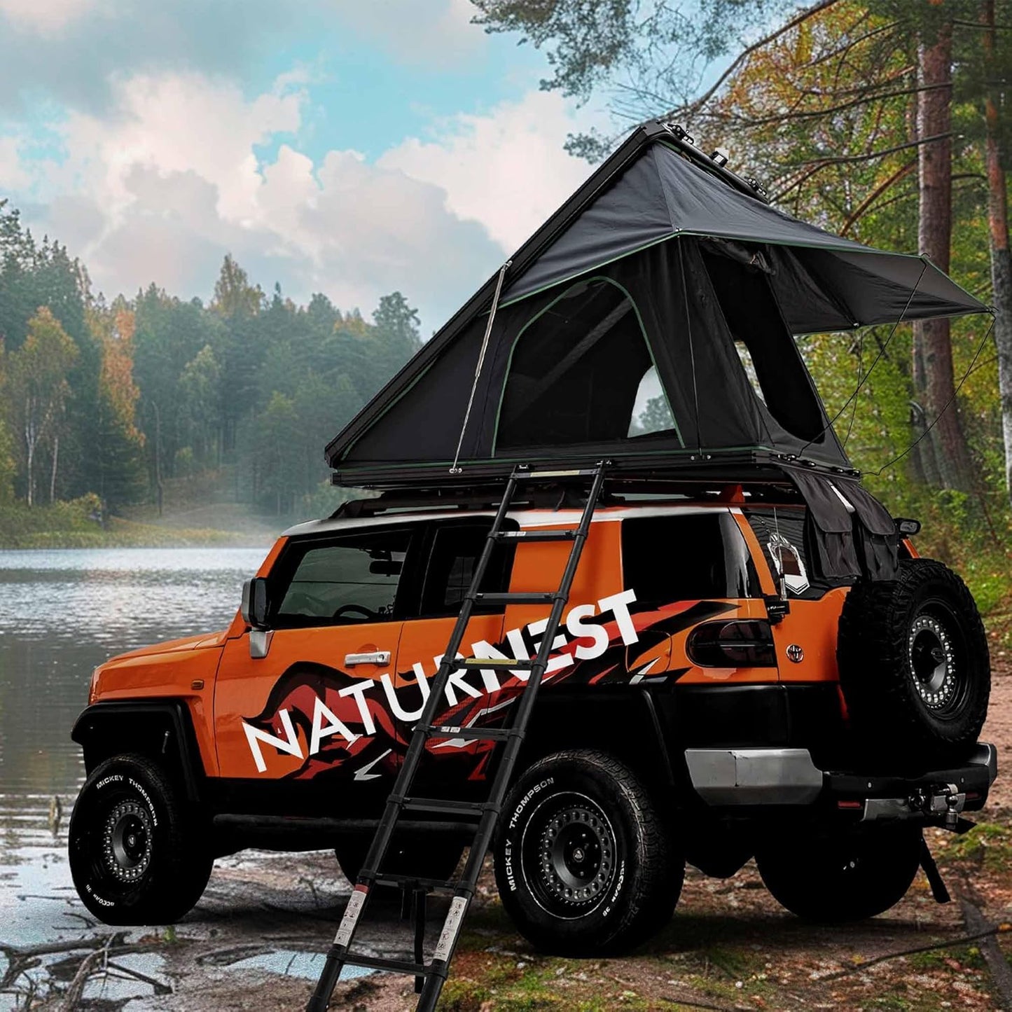 Easy Setup 2 Person Rooftop Tent - Waterproof & Windproof