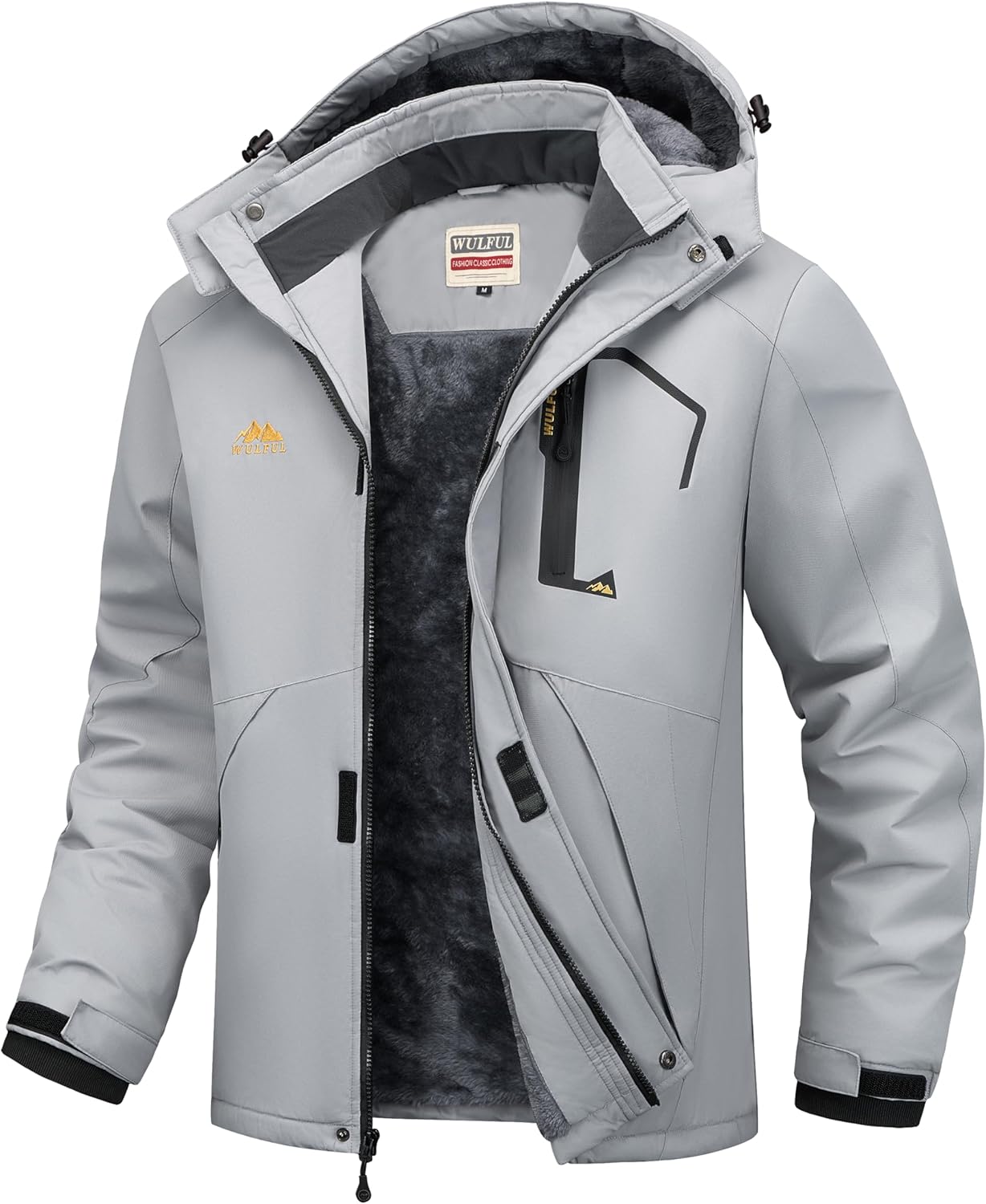 WULFUL Men's Ski Jackets Warm Winter Snow Windbreaker Coat