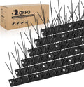 OFFO Black Bird Spikes Pre-Assembled for Pigeons - Durable 10 ft