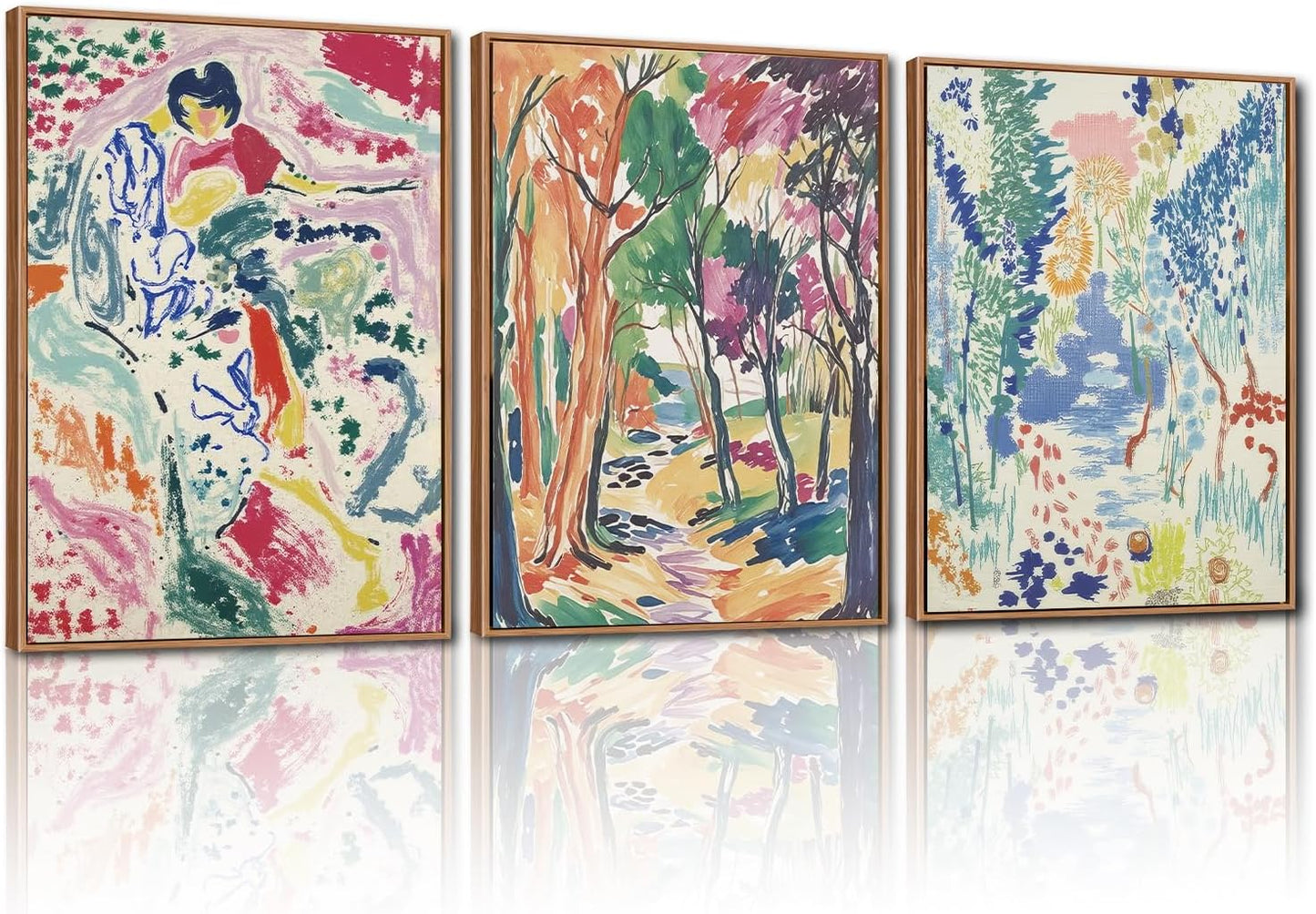 Matisse Gallery Framed Canvas Wall Art Set for Modern Decor