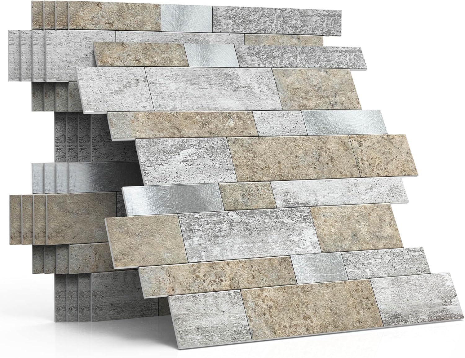 MOFIT Backsplash Tile for Kitchen and Bathroom, Castle Brown