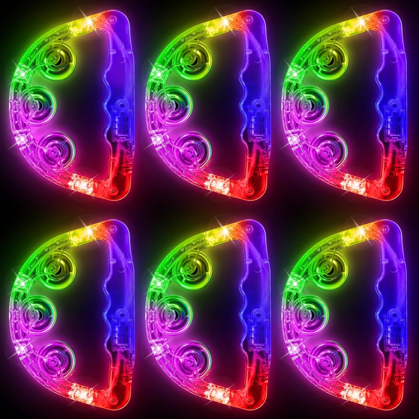 Aywewii LED Tambourine - Light Up Musical Party Toys for All