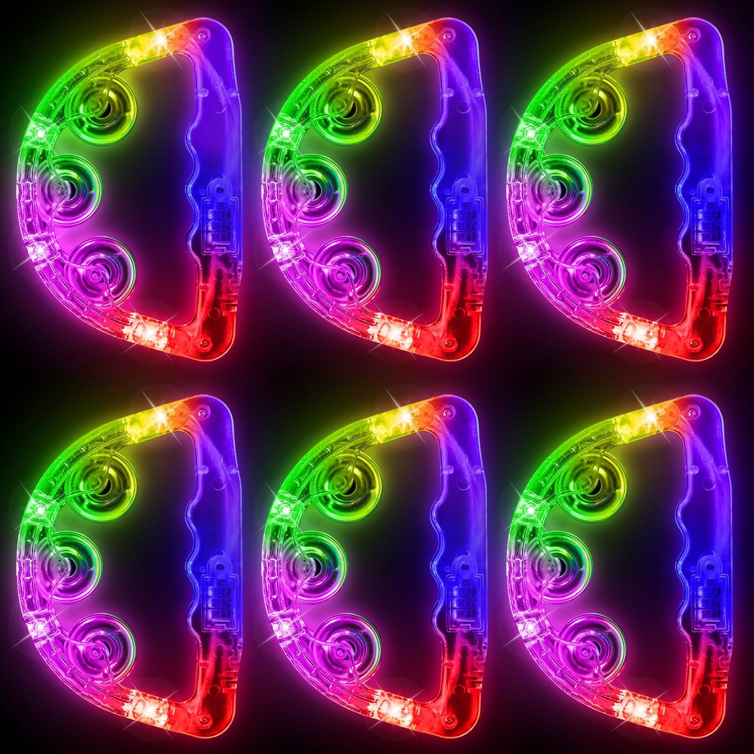 Aywewii LED Tambourine - Light Up Musical Party Toys for All