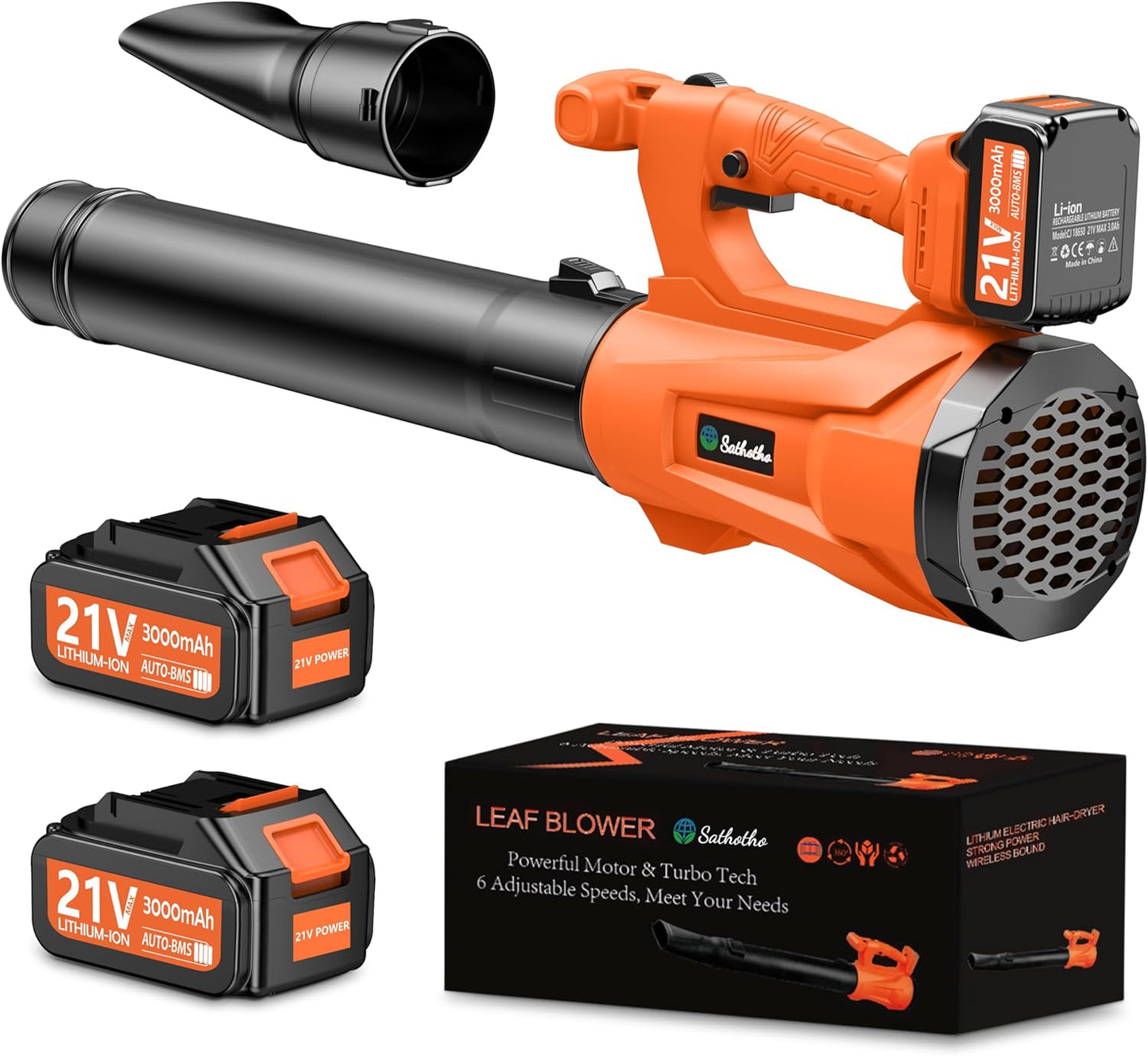 Cordless Leaf Blower with 580CFM Power for Lawn Care Tasks