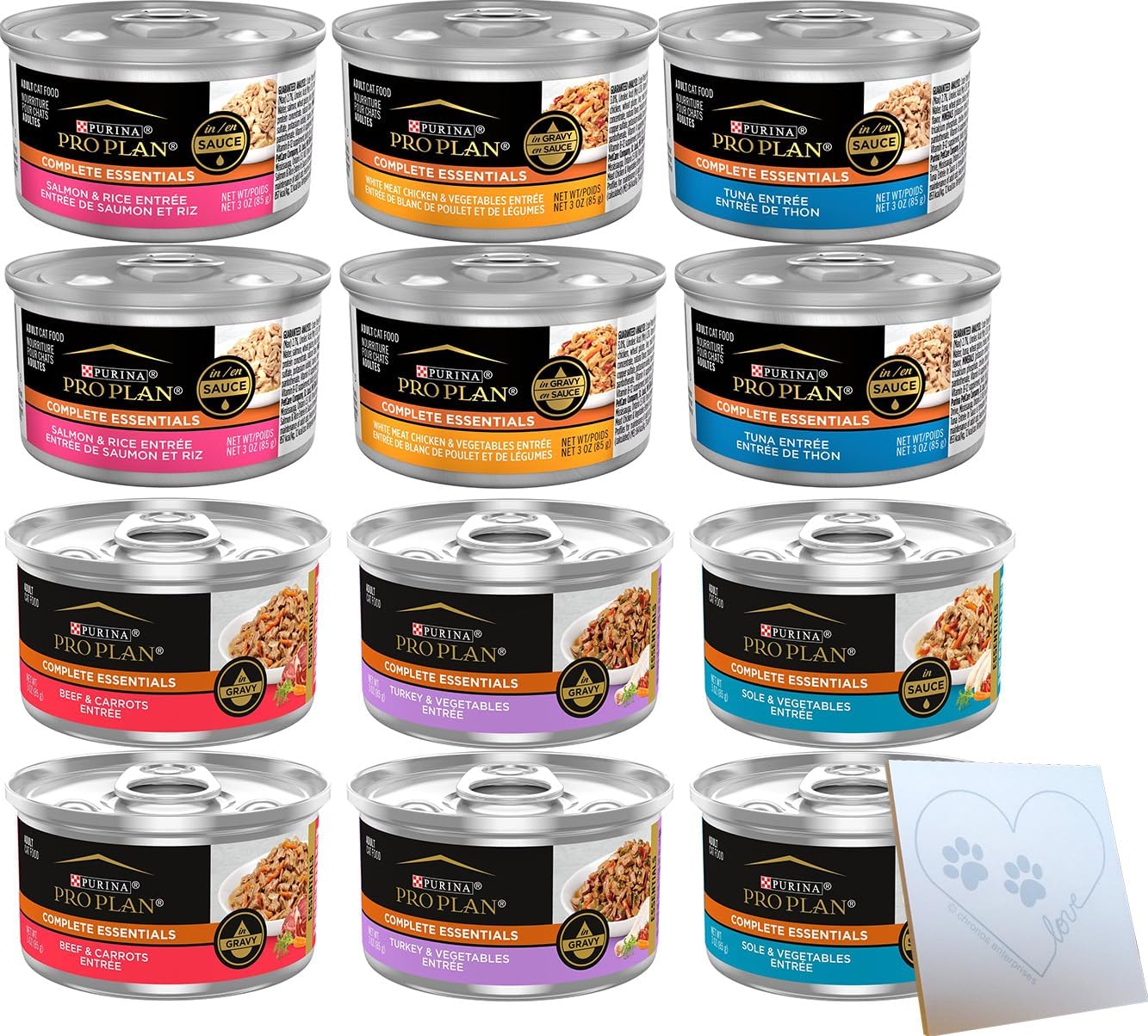 Complete Essentials for Pro-Plan Cats Variety Pack with Gravy