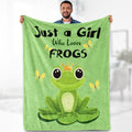 Frog Blanket Gifts for Women and Kids - Cozy Fleece Travel Blanket