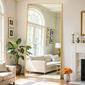 Full Length Mirror 76in x 34in Oversized Floor Mirror - Gold Frame