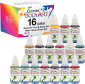 Custom Body Art Set of 16 Water Based Face-Body Airbrush Colors