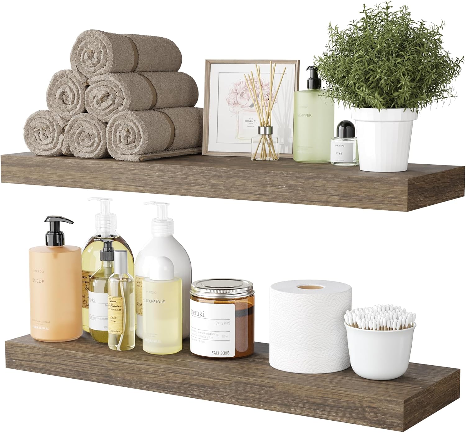 BAMEOS Floating Shelf for Bathroom Kitchen Living Room Storage