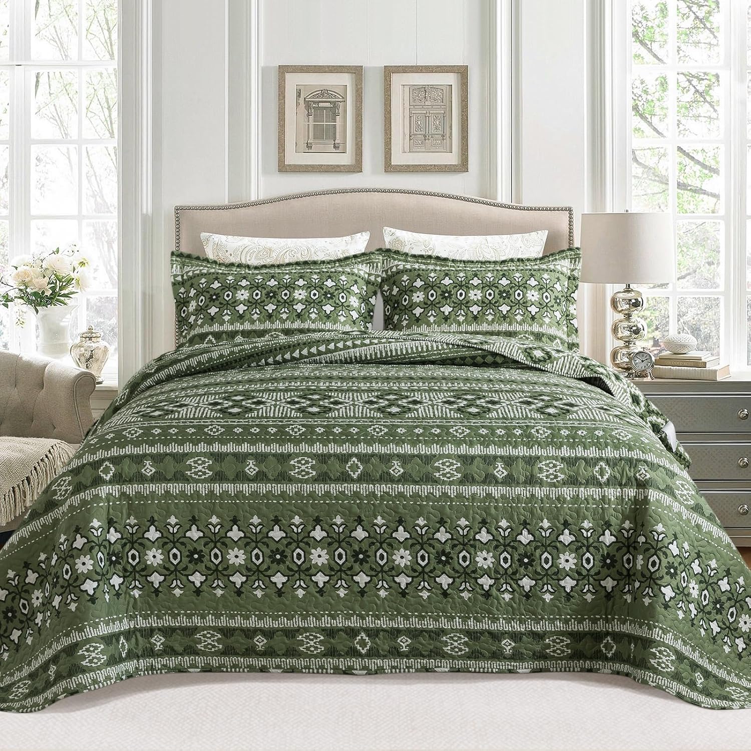 BEDIFANY Quilts King Size Reversible Lightweight Bedspread