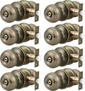 Probrico Antique Brass Privacy Door Knob Set - Keyless Lock