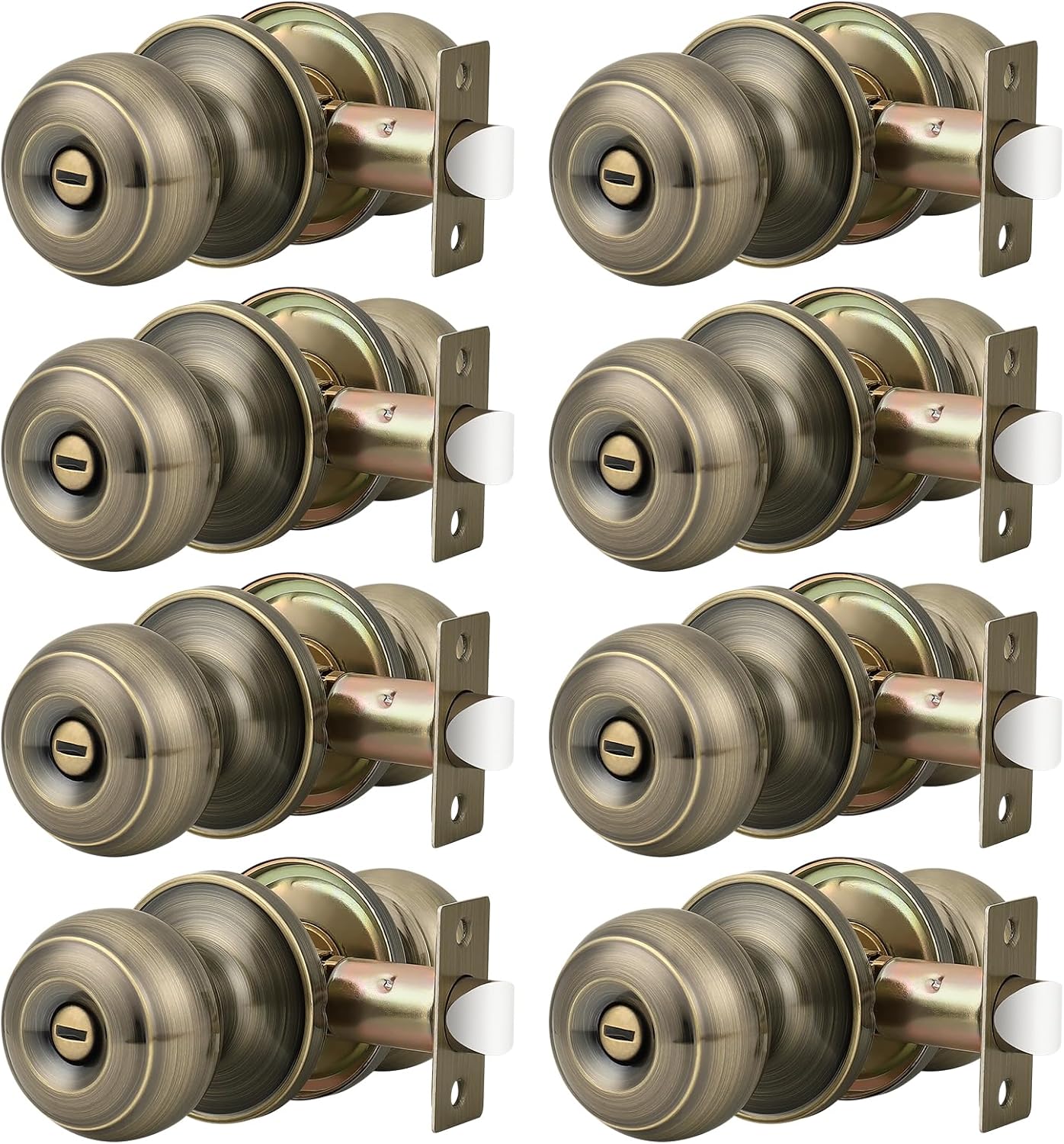 Probrico Antique Brass Door Knobs for Privacy and Security Needs