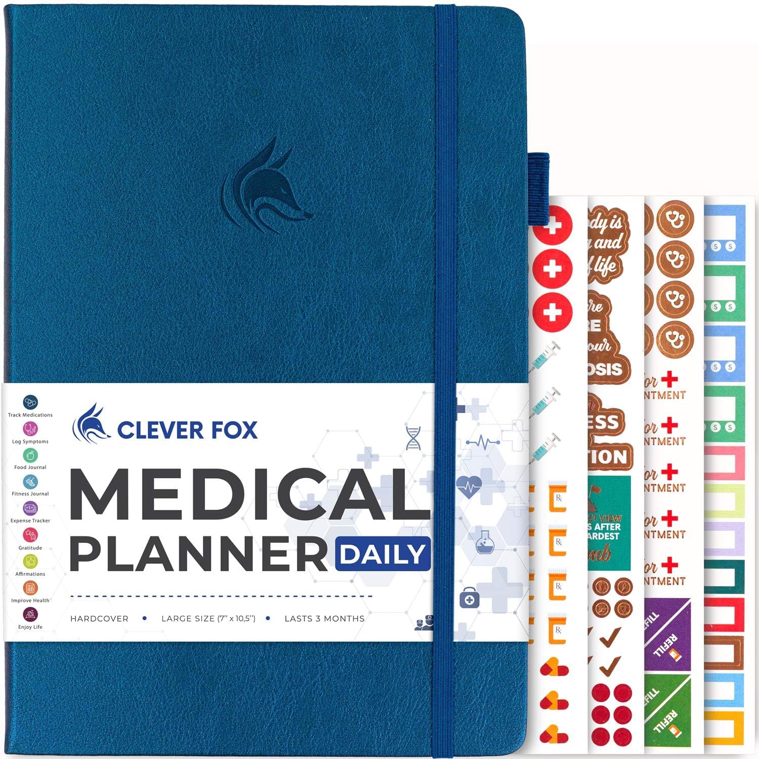 Clever Fox Medical Planner Daily Health Diary for Wellness