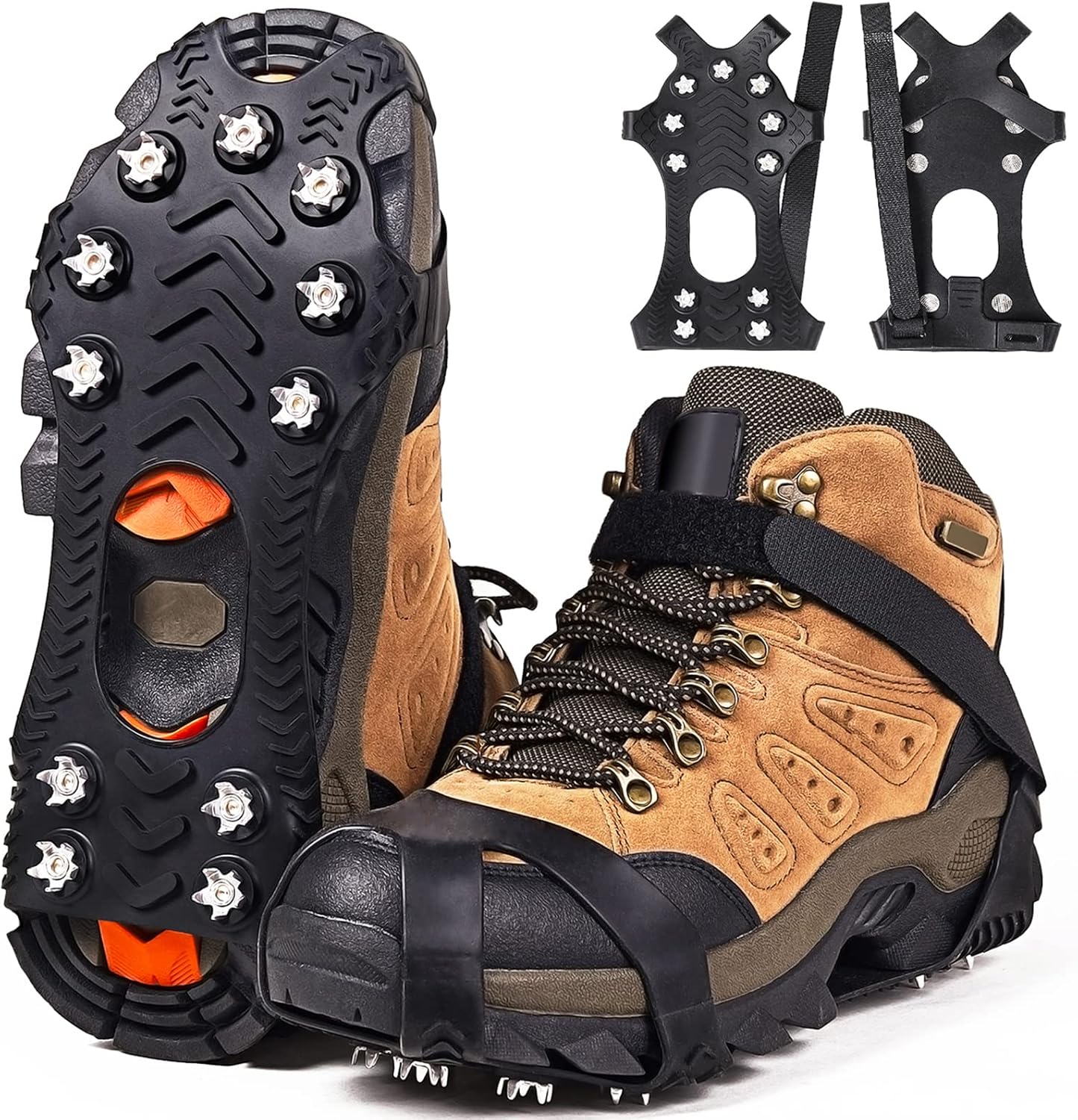 ZUXNZUX Crampons for Shoes and Boots - Ultimate Ice Traction
