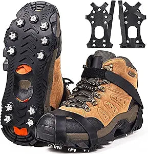 ZUXNZUX Crampons for Shoes and Boots - Ultimate Ice Traction