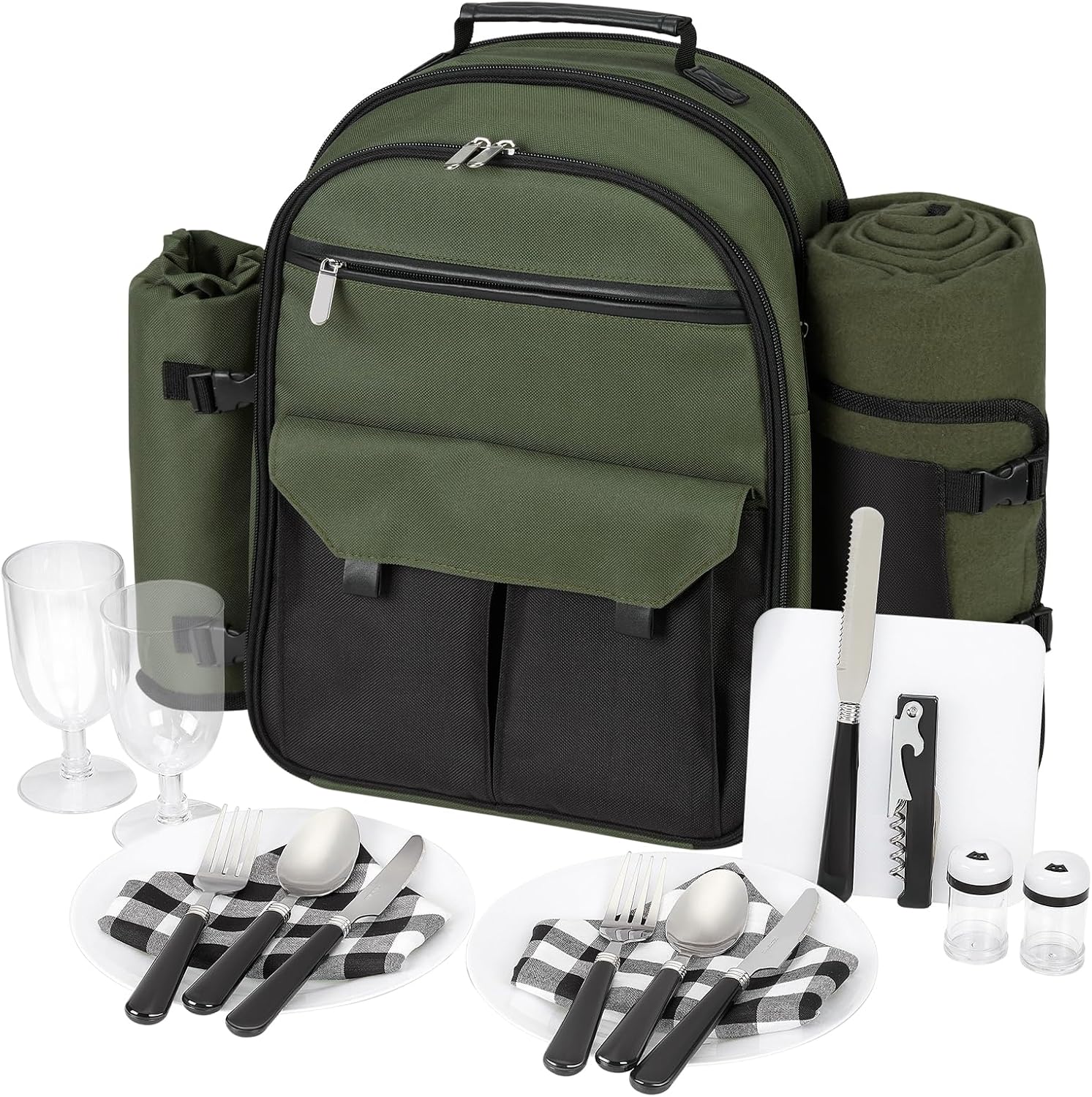 22L Insulated Picnic Basket for 2 - Perfect Camping Gifts