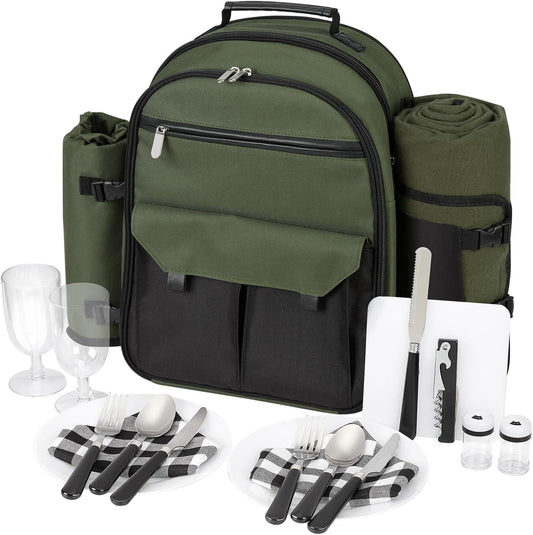22L Insulated Picnic Basket for 2 - Perfect Camping Gifts