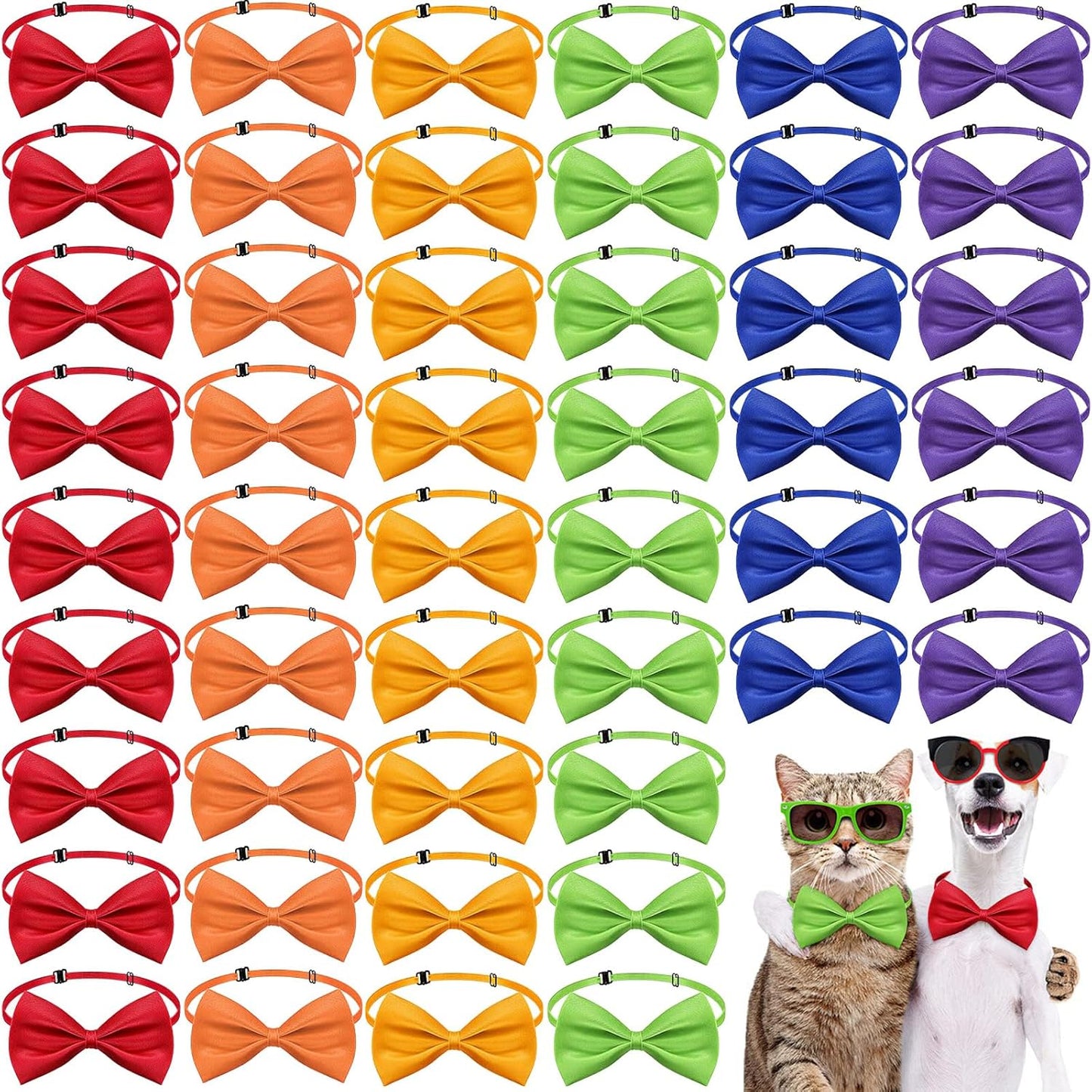 200 Pieces Dog Bow Ties Set for Small Medium Pets Party