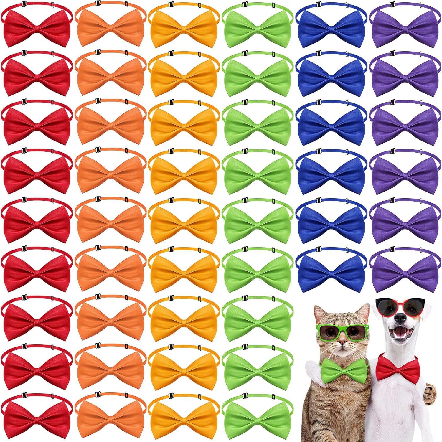 200 Pieces Dog Bow Ties Set for Small Medium Pets Party