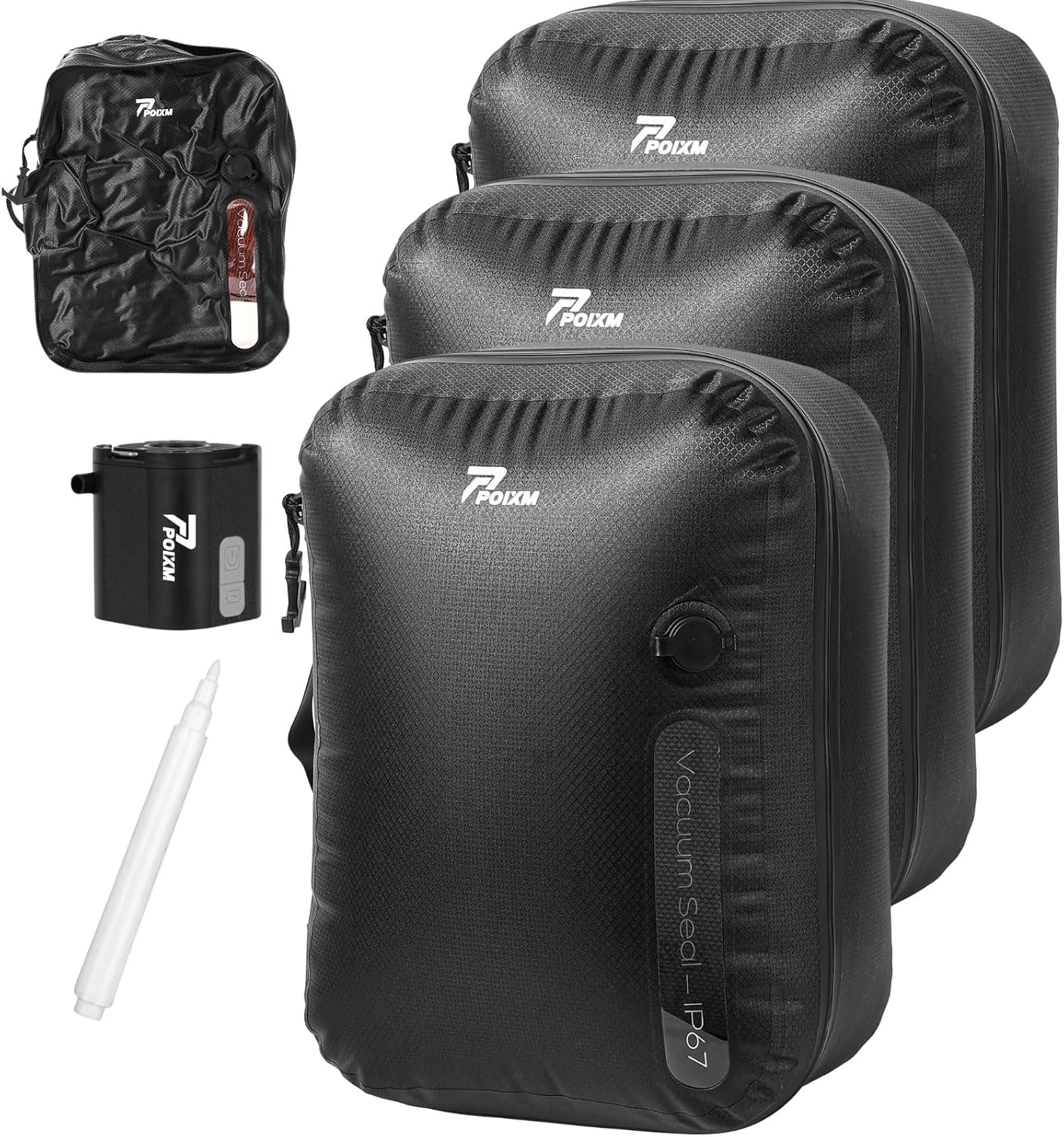 Travel Vacuum Bags with Wireless Pump for Easy Packing
