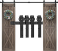 Barn Door Hardware Kit 10 FT - Heavy Duty Double Sliding Track