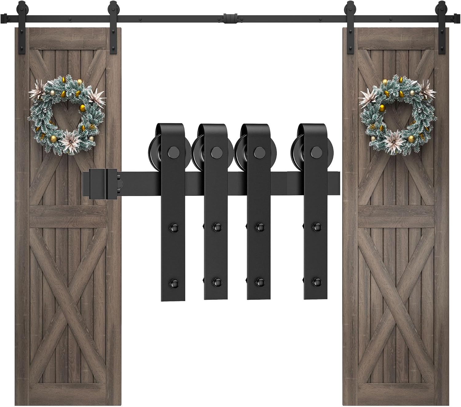 Premium 10 FT Double Barn Door Hardware Kit for Easy Installation