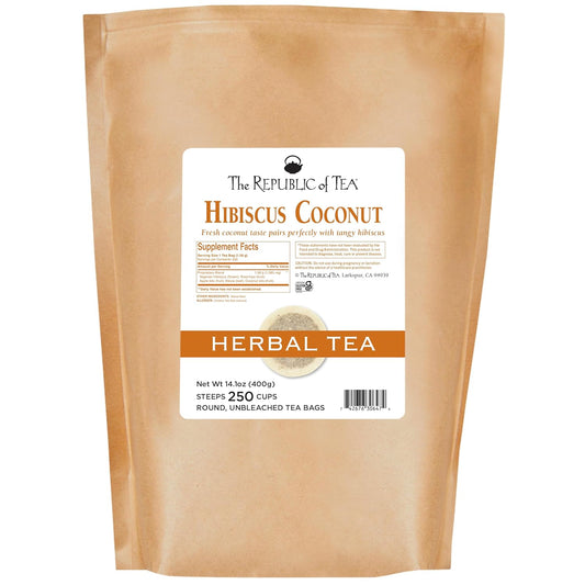 Hibiscus Coconut Superflower Herbal Tea for Refreshing Moments