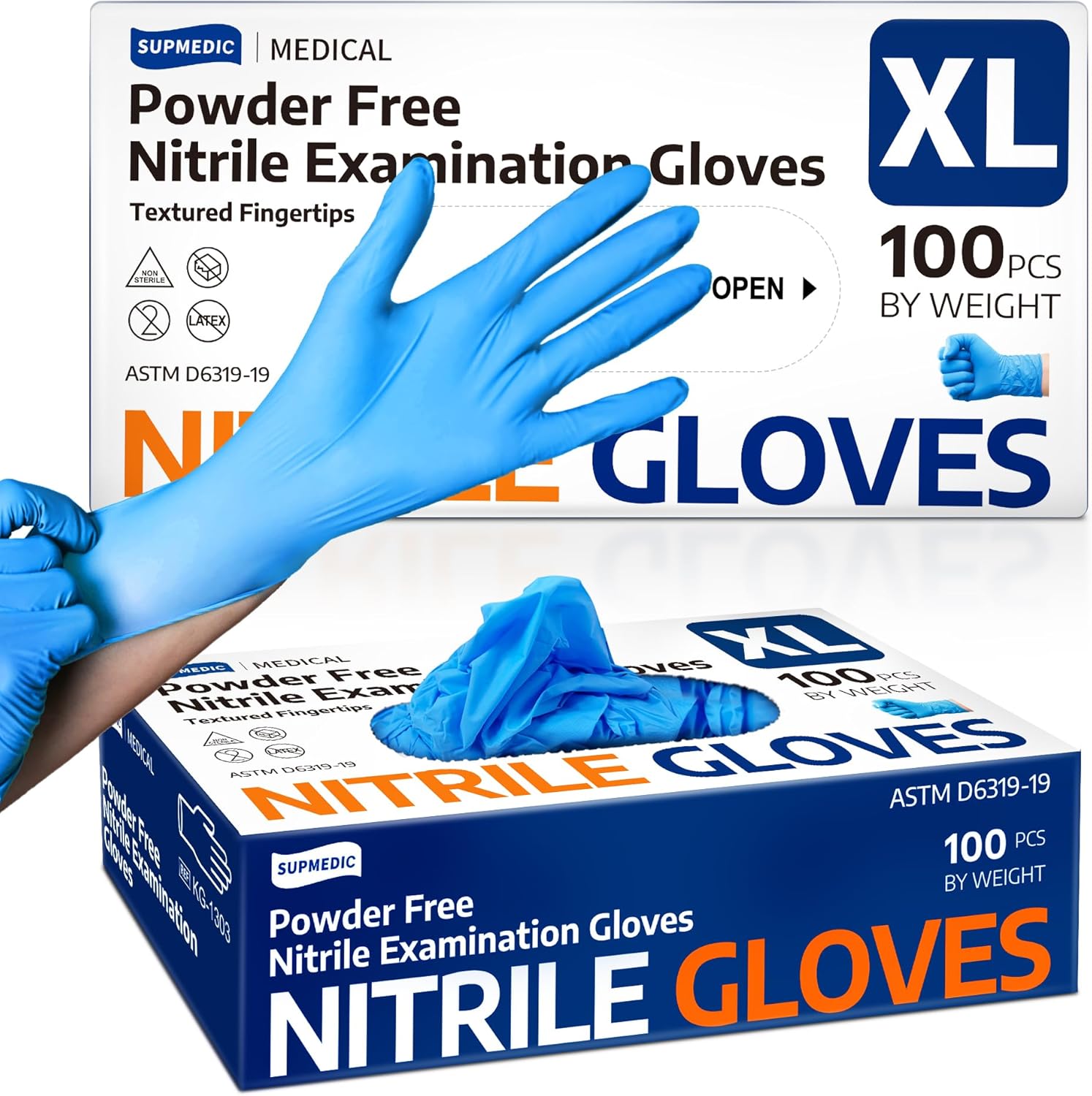 Food Safe Disposable Nitrile Gloves, 100 Pcs