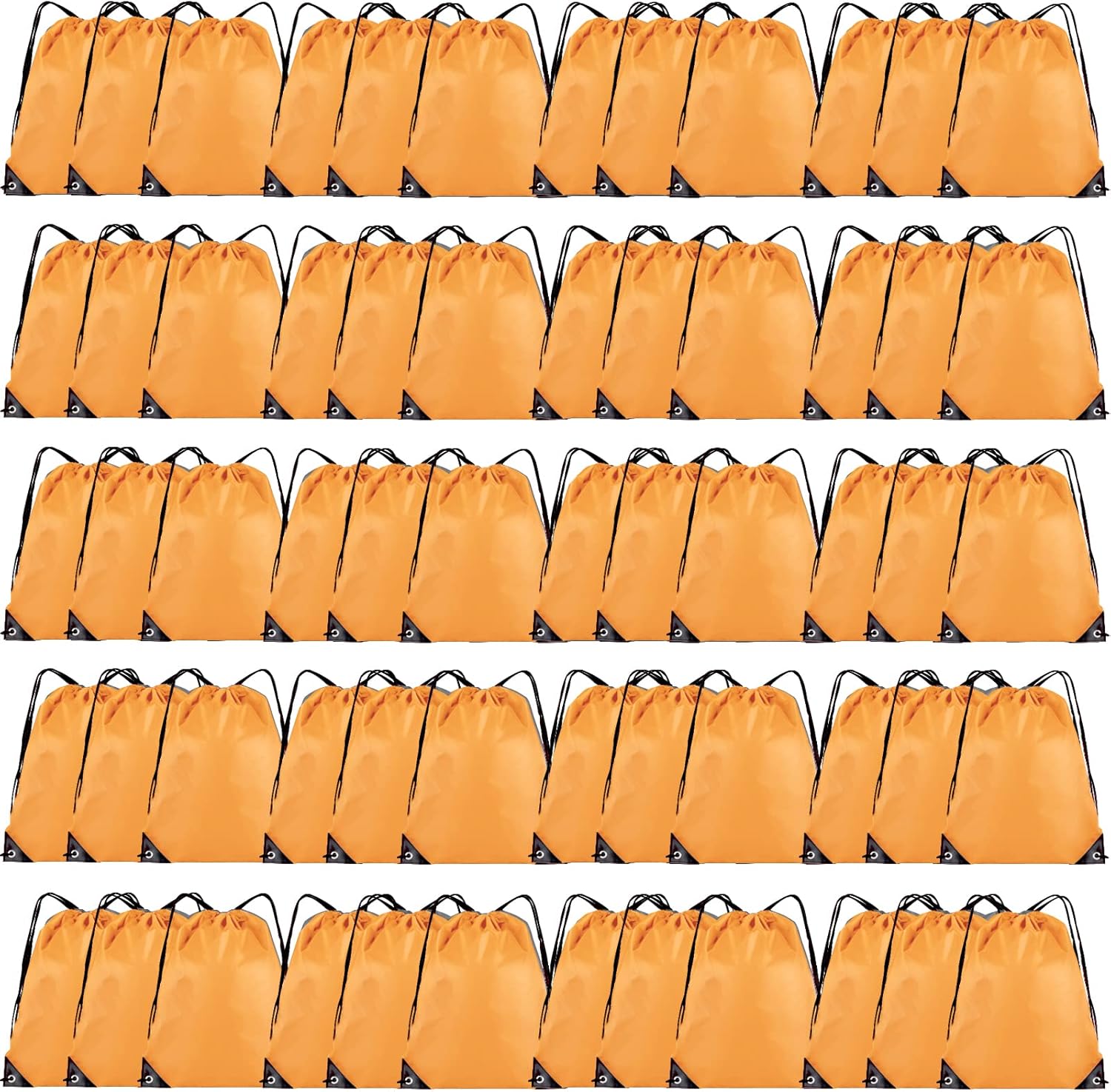 60 Pieces Drawstring Backpack Bulk Cinch Sackpack for Events
