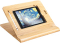 Tablet Stand Holder Adjustable Foldable Bamboo Organizer - Stable