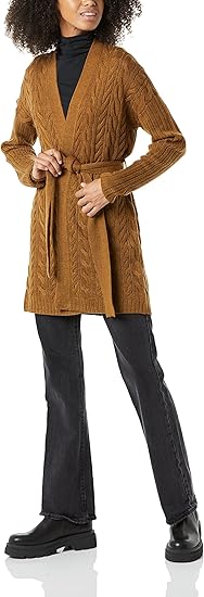 Women's Soft Cable Longer Length Open-Front Cardigan Sweater Review
