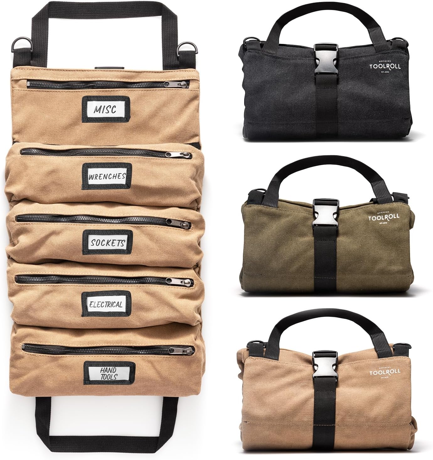 Official Legacy Tool Roll Bag - Durable 5-Pocket Tool Storage