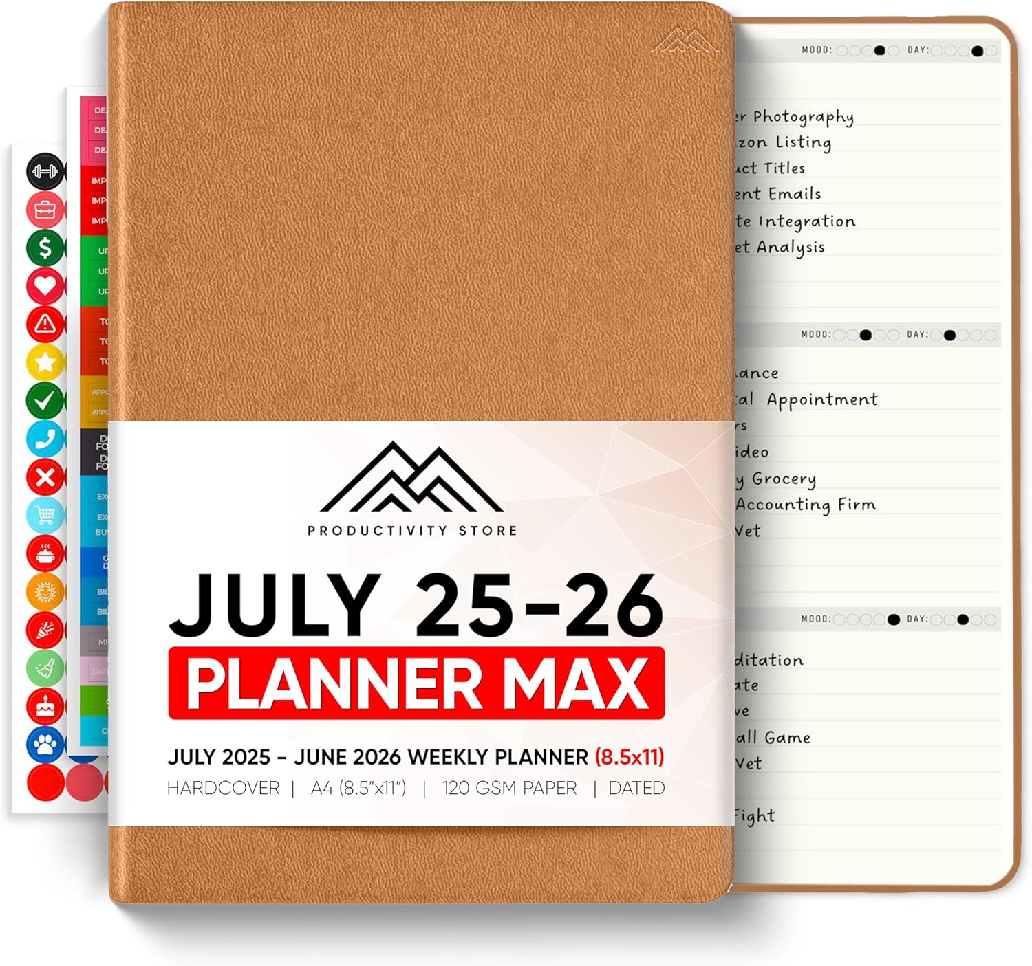 July 2025-2026 Planner 8.5 x 11 Pro Max for Productivity