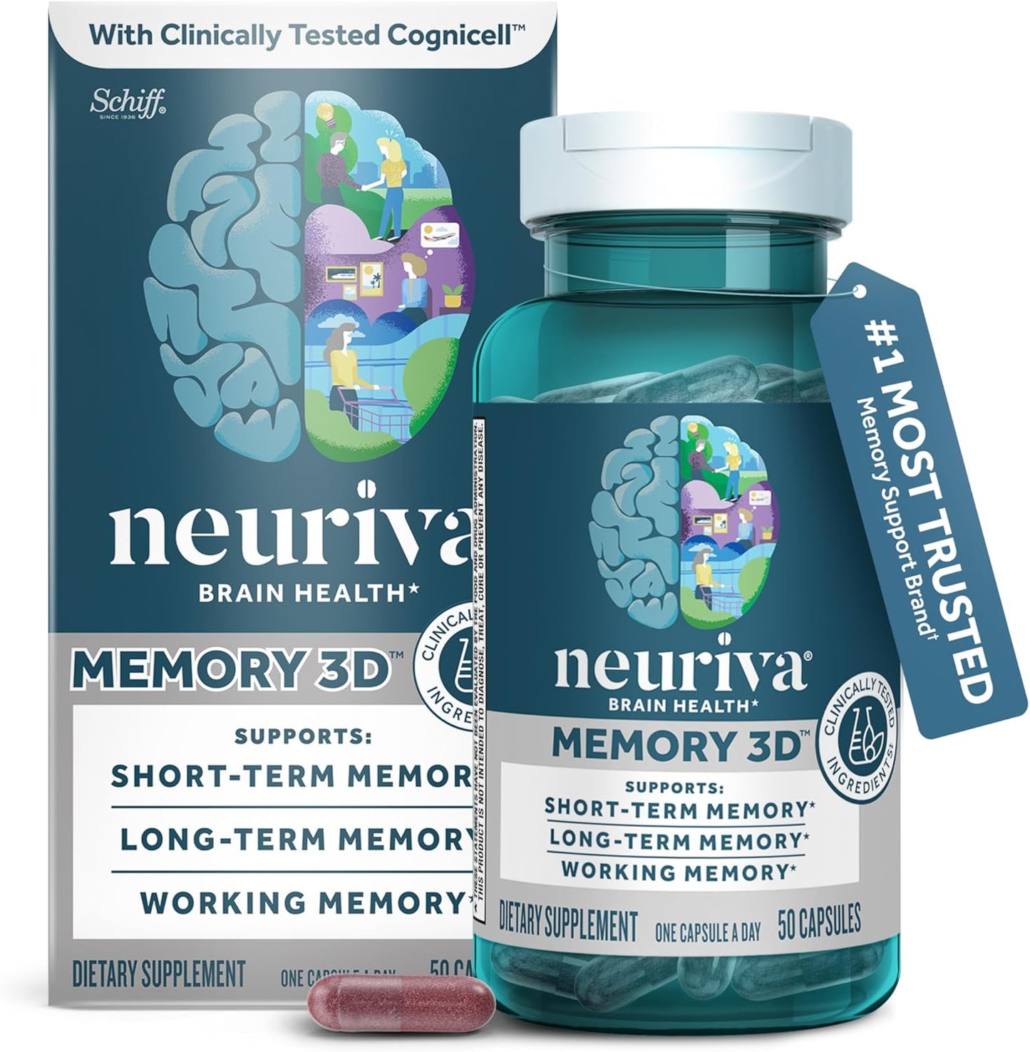 Neuriva Memory 3D Brain Supplement for Enhanced Cognitive Function
