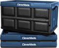 Collapsible Storage Bins 3 Pack 46L - Space-Saving Stackable Crates