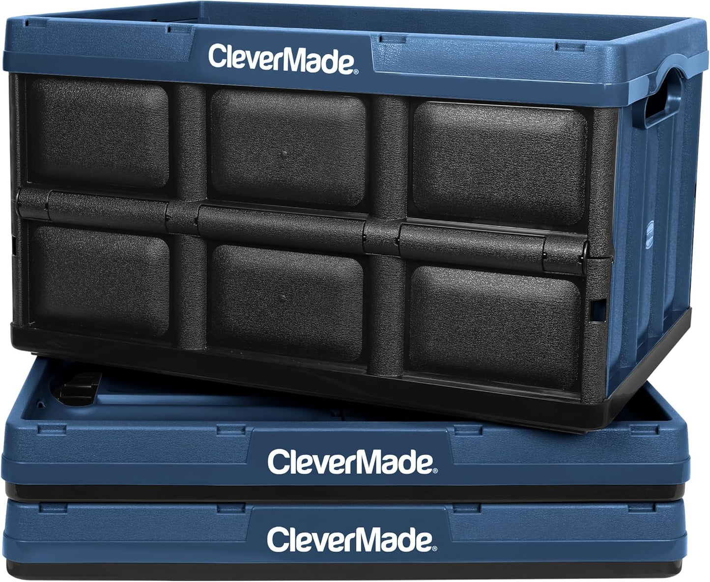 CleverMade Collapsible Storage Bins - Versatile 3 Pack 46L