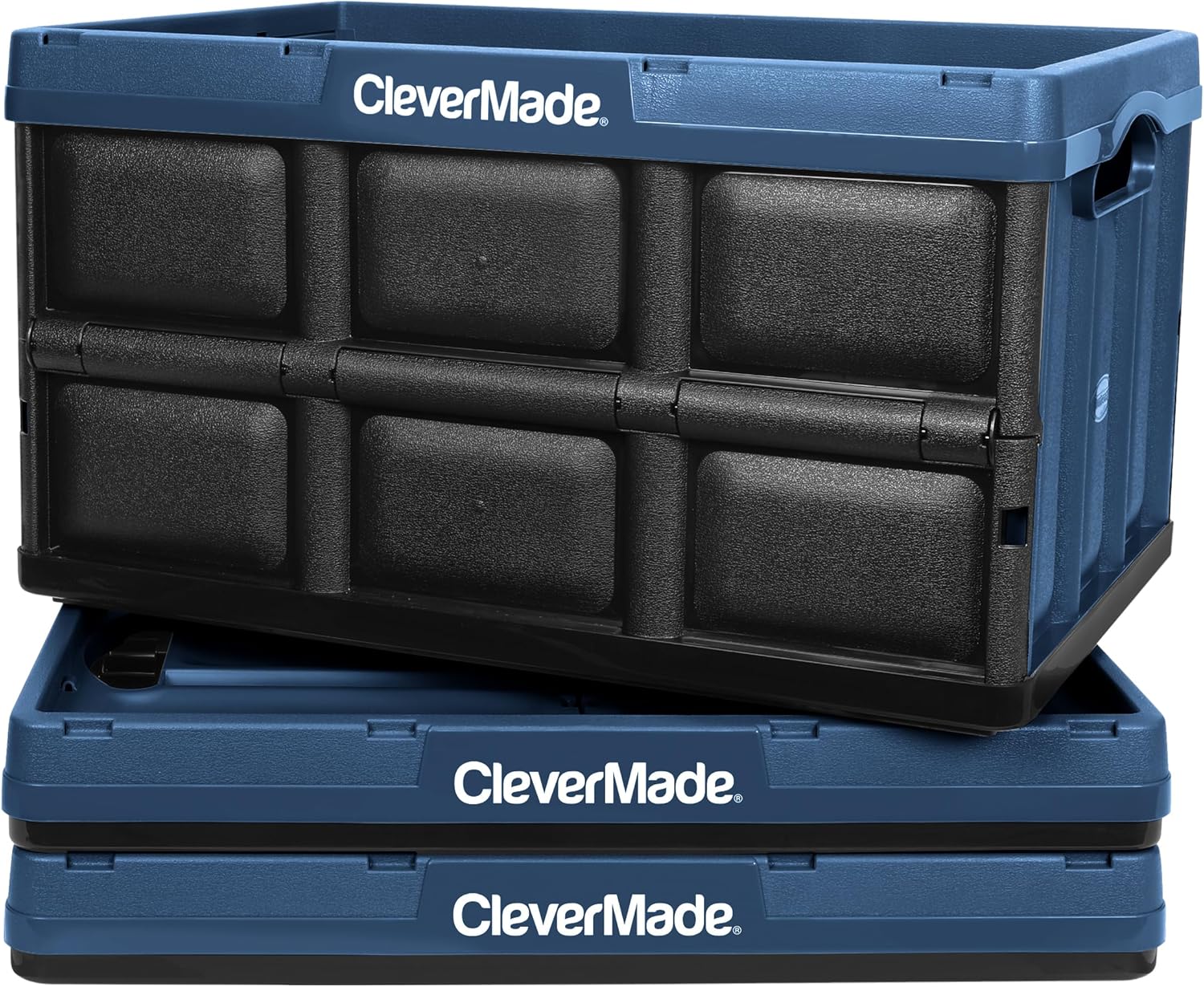 CleverMade Collapsible Storage Bins - Versatile 3 Pack 46L