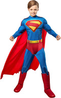 Rubies Superman Deluxe Kids Boys Costume Jumpsuit with Cape - Padded