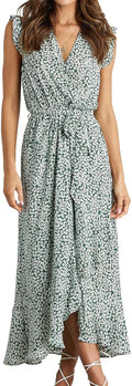 BTFBM Summer Floral Maxi Dress for Women - Vacation Ready