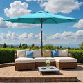 Outdoor Patio Umbrella 10FT Market Umbrella with Crank & Tilt
