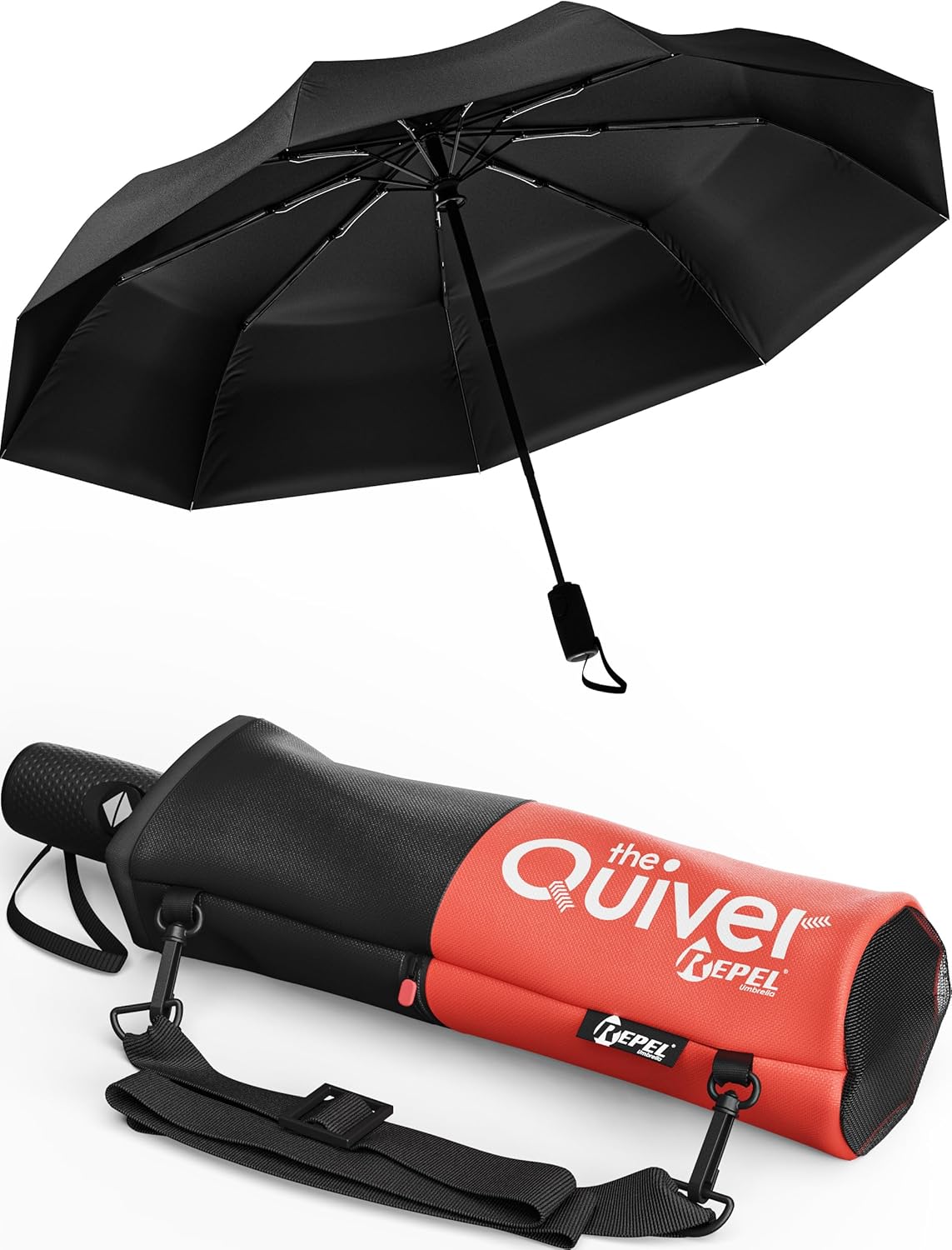 REPEL Windproof Travel Umbrella - Compact & Durable for All