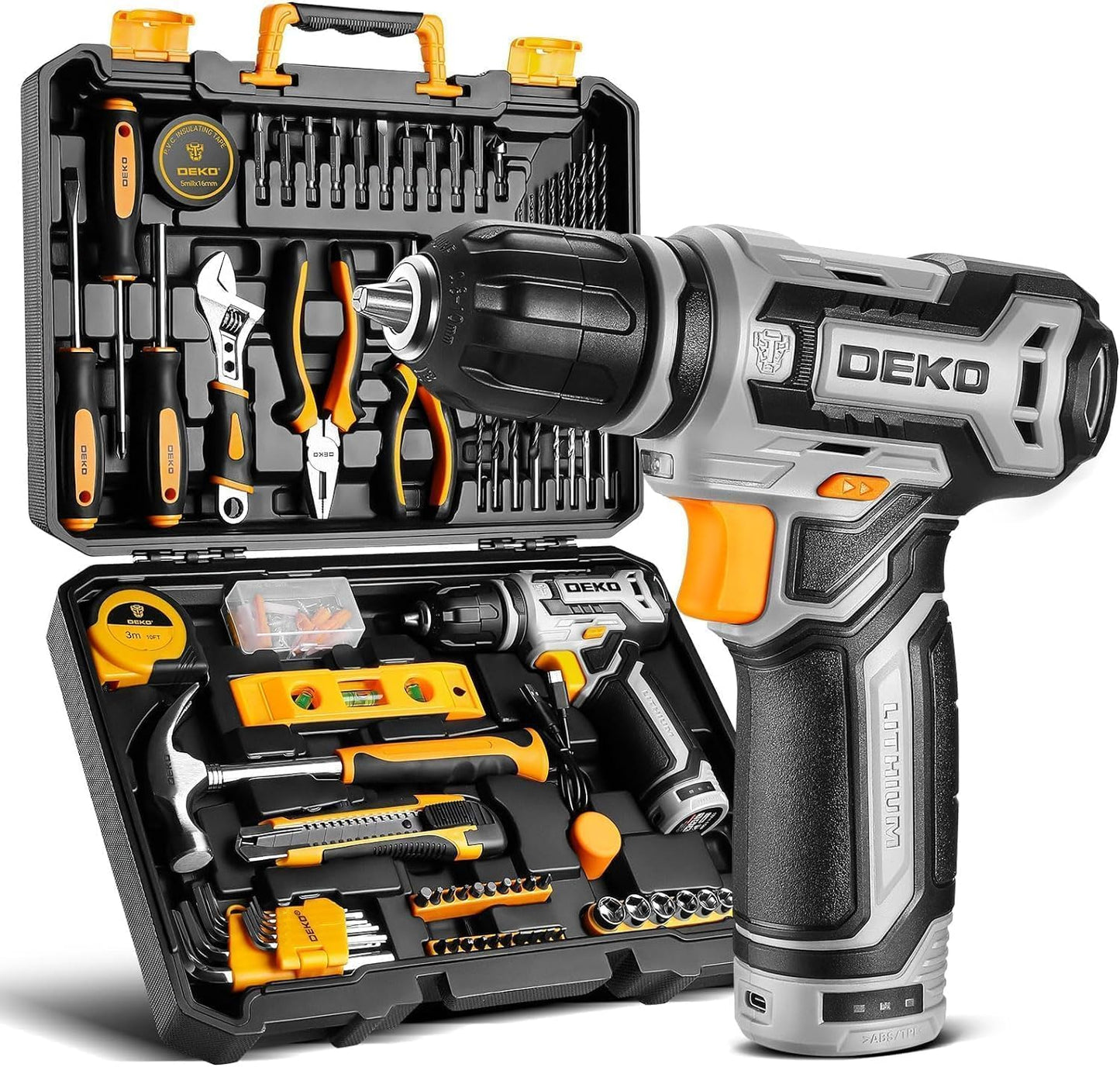 Power Drill Tool Set Kit for Home Repair and DIY Projects