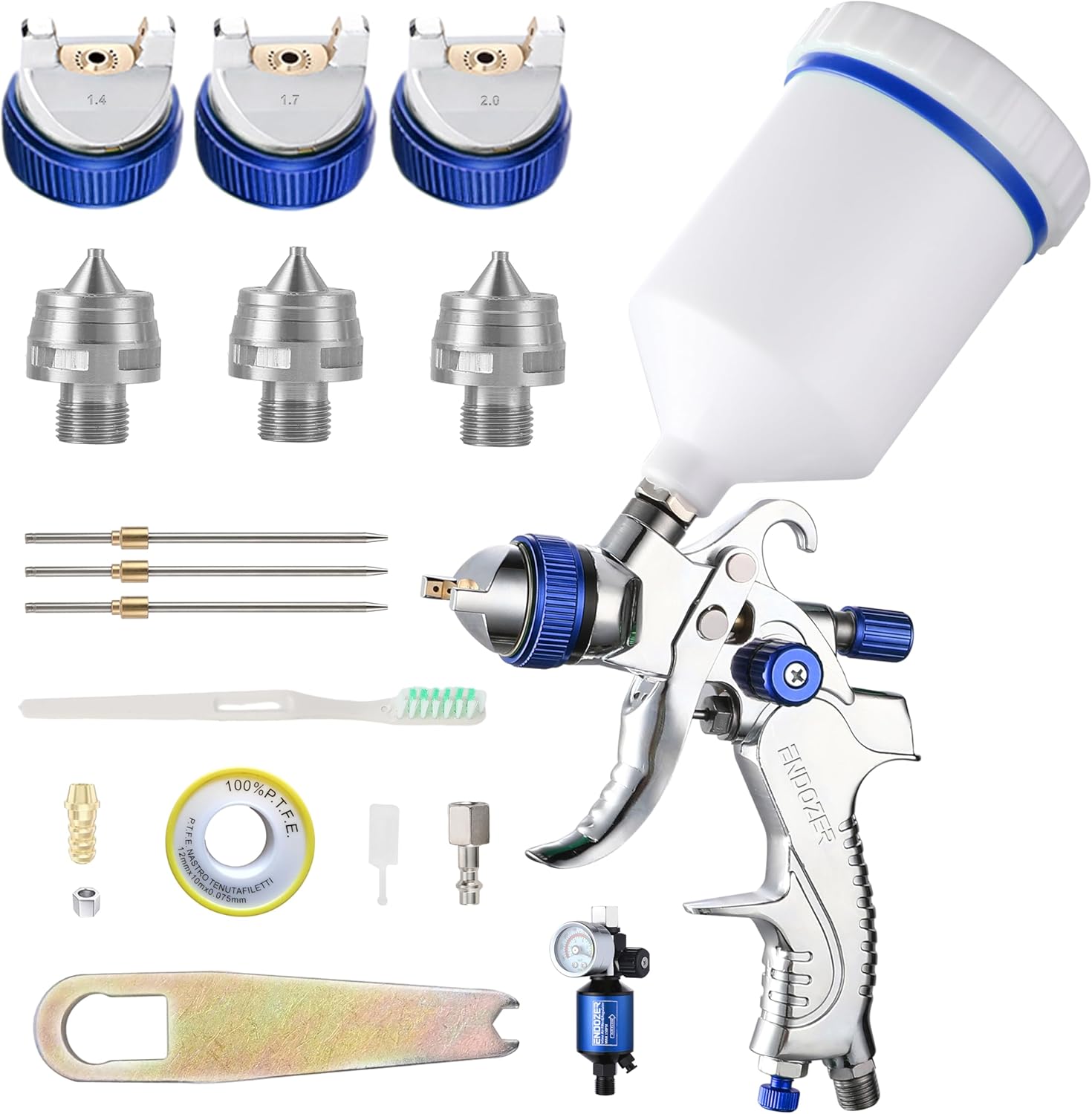 Professional HVLP Spray Gun Set for Auto Paint and Touch-Up