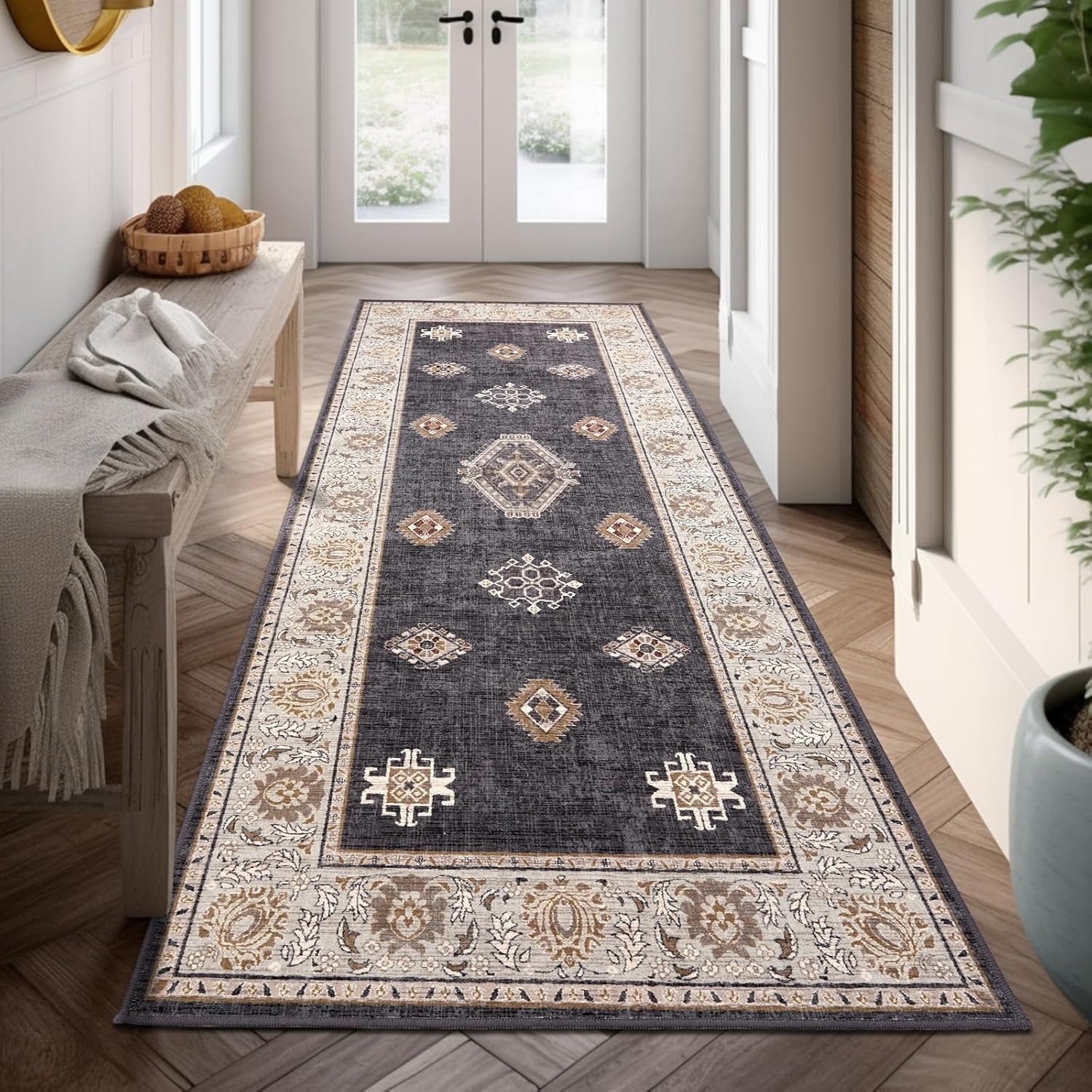ILANGO Hallway Runner Rugs Non Slip Vintage Entryway Carpet