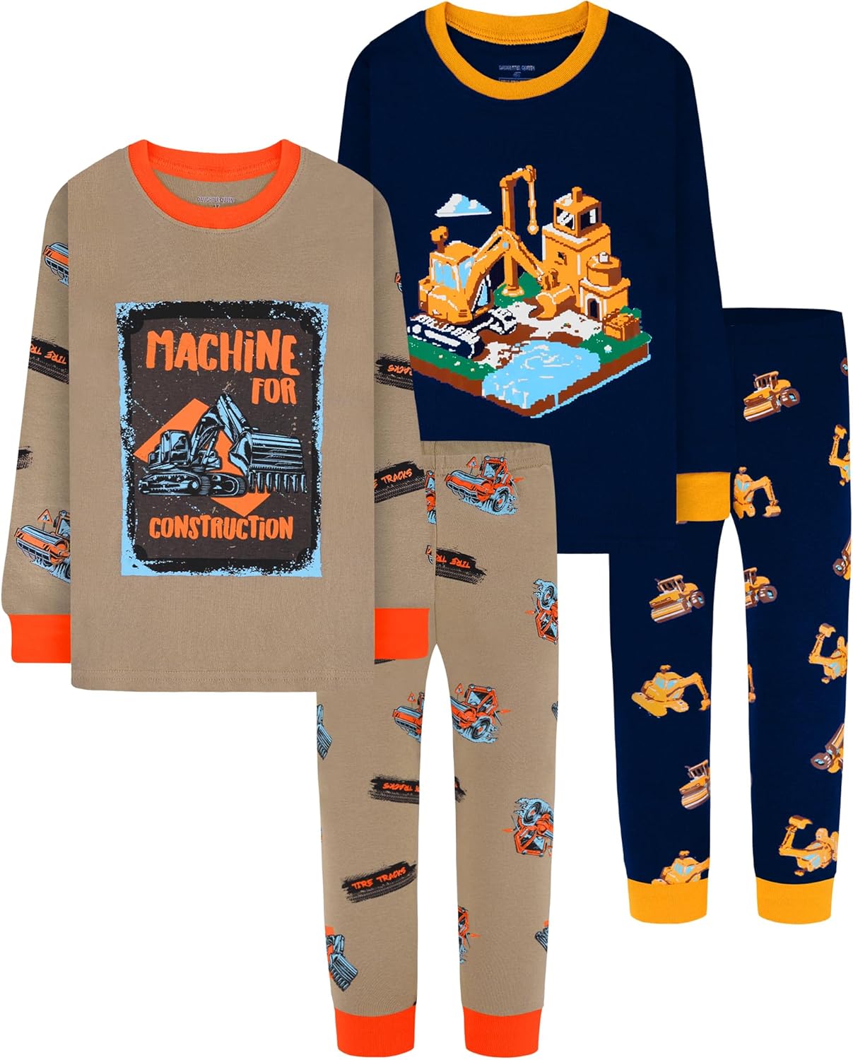 Boys Long Sleeve Pajamas Set 100% Cotton Size 18M-12Y