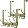 Over The Door Hook Rack - 5 Triple Hooks, Pack of 2 - Space Saving