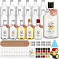 Baderke 24 Set 16 oz Plastic Coquito Bottles with Caps - Party Ready